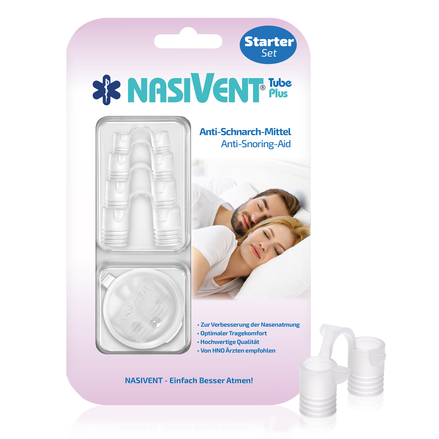 Nasivent Tube Plus® Starter Set – Zur Verbesserung der Nasenatmung & gegen Schnarchen